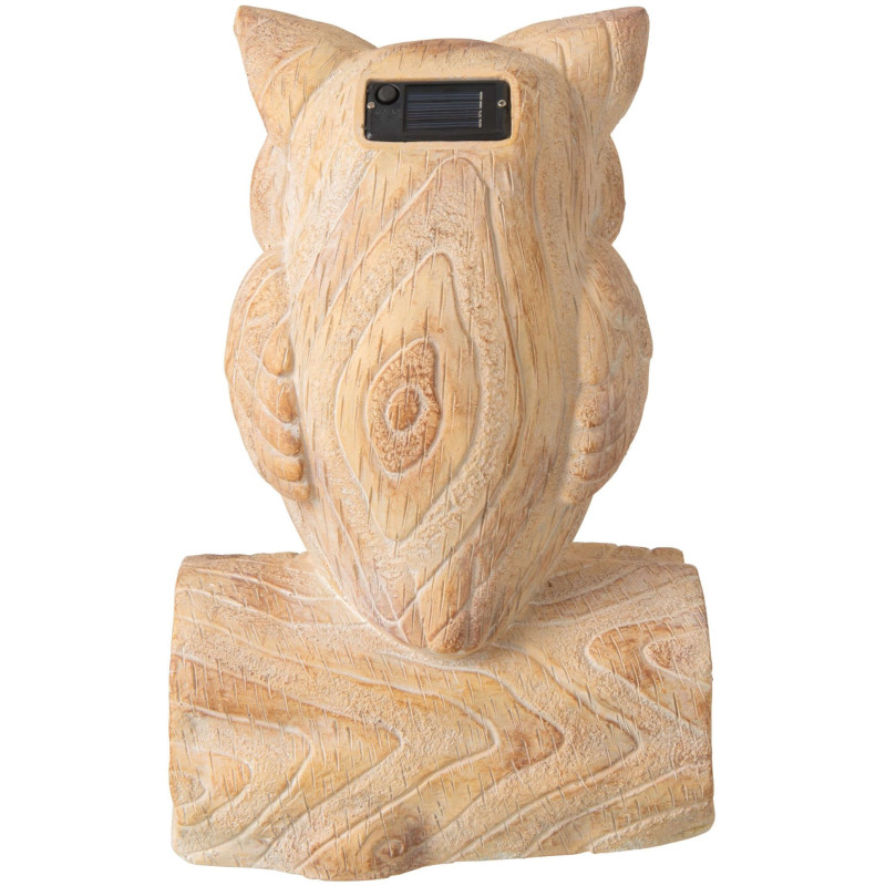 Statue hibou solaire jardin magnésium...