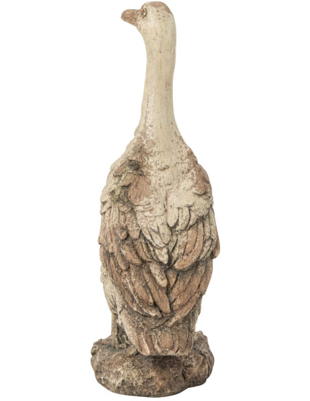 Statue oie de jardin magnésium écru beige 23x17x55 cm Marans