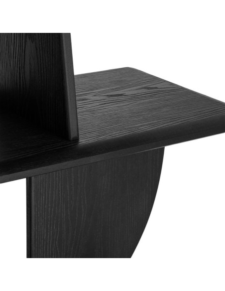 Étagère basse design bois d’hévéa marron 180x38x83 cm Como