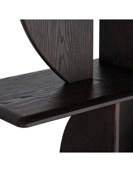 Étagère bibliothèque design bois d’hévéa marron 180x38x161 cm Como
