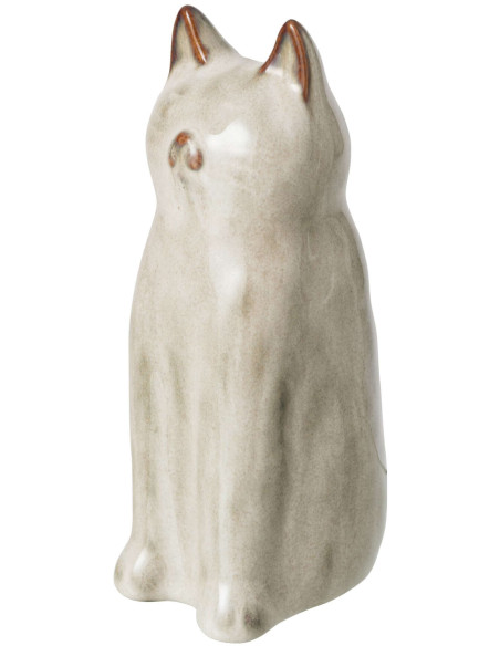Vase chat porcelaine gris vert 9x7,5x17,5 cm Kotor