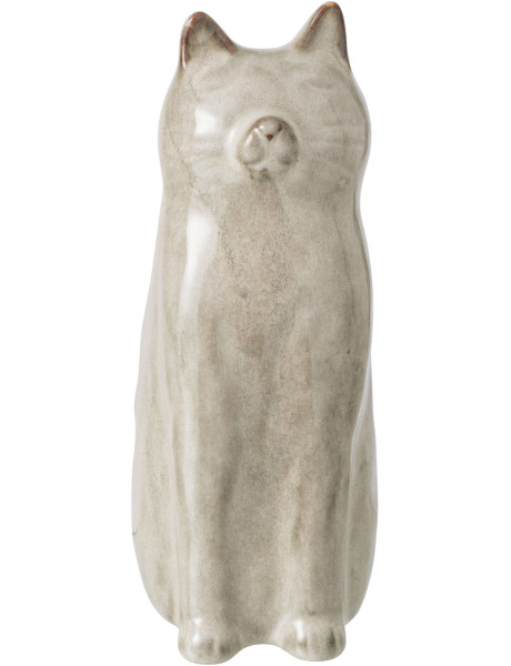 Vase chat porcelaine gris vert 13x11,5x26 cm Kotor