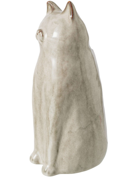 Vase chat porcelaine gris vert 13x11,5x26 cm Kotor