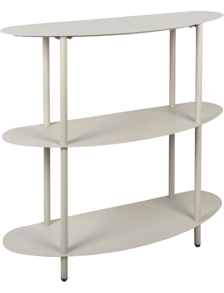 Console étagère en fer gris chaud 90x28x82 cm Riqueza
