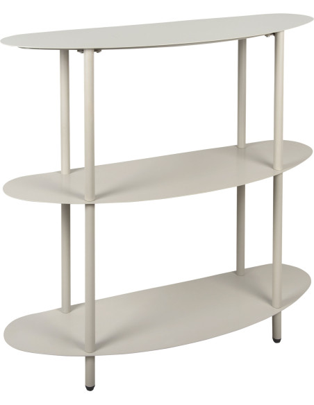 Console étagère en fer gris chaud 90x28x82 cm Riqueza