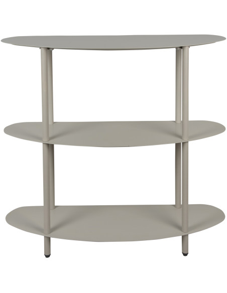 Console étagère en fer gris chaud 90x28x82 cm Riqueza