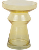 Vase design en verre jaune transparent 22,5x30 cm Majesto