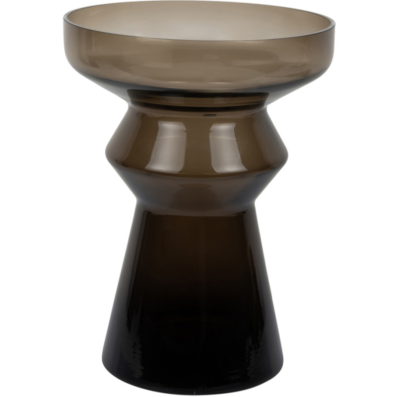 Vase verre marron fumé 30 cm Majesto