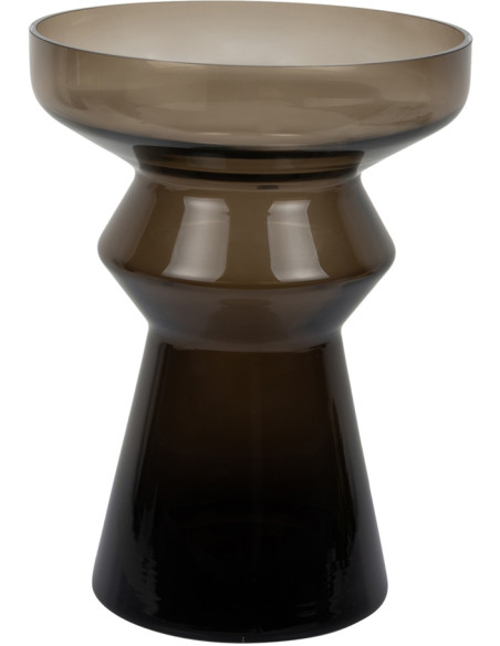 Vase verre marron fumé 30 cm Majesto