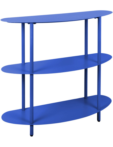 Console étagère métal bleu 90x28x82 cm Cool Retro