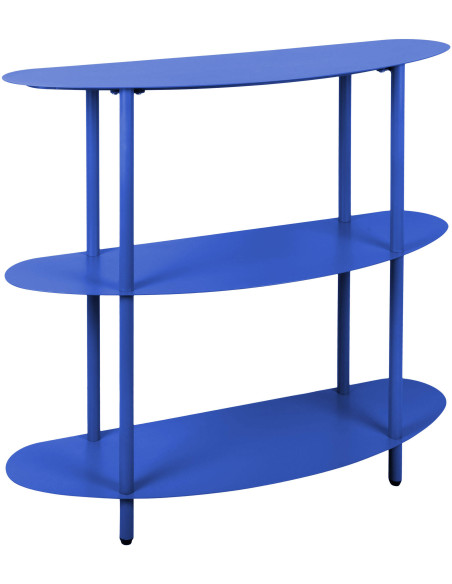 Console étagère métal bleu 90x28x82 cm Cool Retro