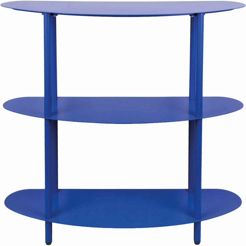 Console étagère métal bleu 90x28x82...