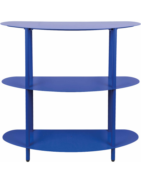 Console étagère métal bleu 90x28x82 cm Cool Retro