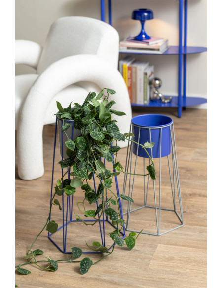 Console étagère métal bleu 90x28x82 cm Cool Retro