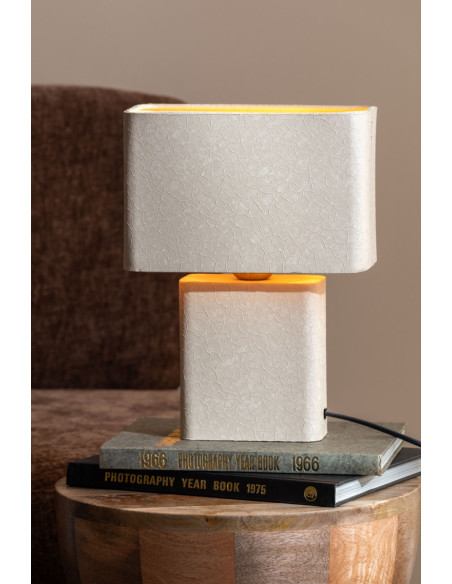 Lampe à poser métal gris chaud 24x14x33 cm Boaz Recto