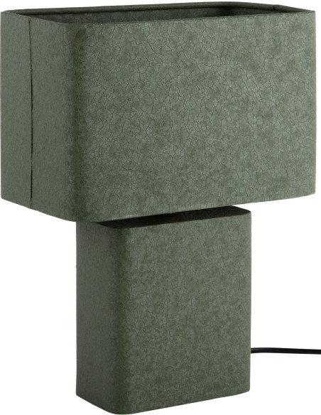 Lampe à poser métal vert kaki 24x14x33 cm Boaz Recto