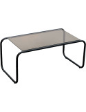 Table basse verre fumé métal noir 80 cm Ventana