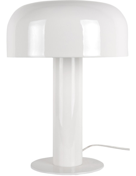 Lampe champignon blanche métal 42 cm Fornido