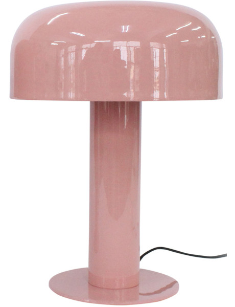 Lampe champignon rose poudré métal 42 cm Fornido