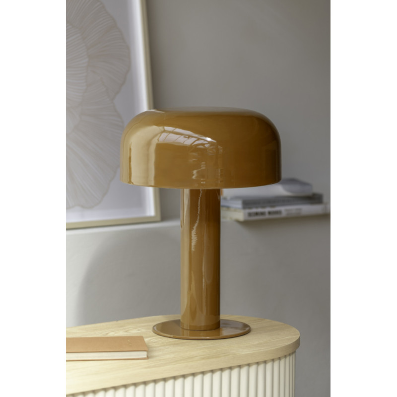 Lampe champignon marron métal 42 cm...