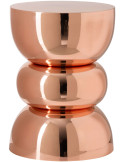 Table d’appoint ronde métal rose doré brillant 32x32x43,5 cm Spello