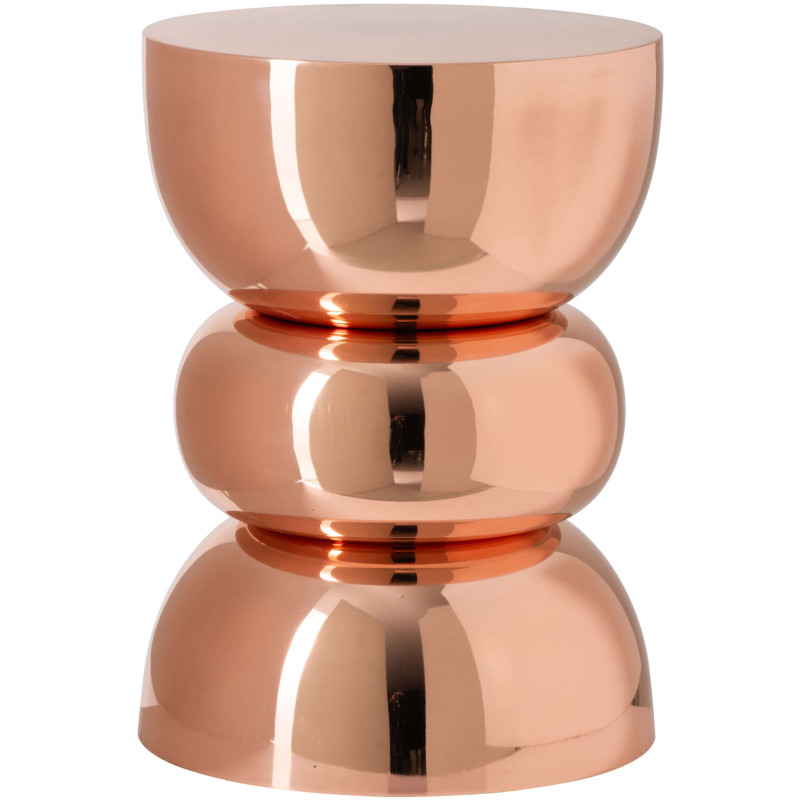 Table d’appoint ronde métal rose doré...