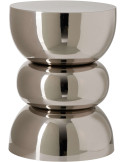 Table d’appoint ronde métal argenté brillant 32x32x43,5 cm Spello