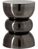 Table d’appoint ronde métal noir chromé brillant 32x32x43,5 cm Spello