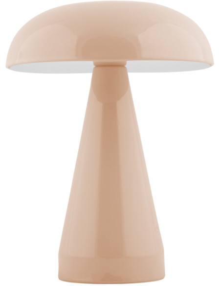 Lampe de table LED rechargeable fer brun doux 15,5x20,5 cm Rachel