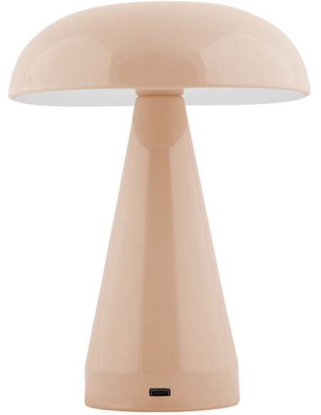 Lampe de table LED rechargeable fer brun doux 15,5x20,5 cm Rachel