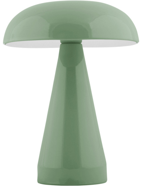 Lampe de table LED rechargeable vert sauge 20,5 cm Rachel