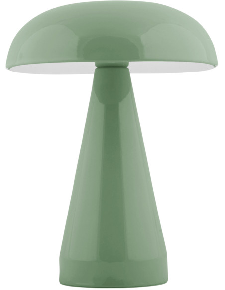 Lampe de table LED rechargeable vert sauge 20,5 cm Rachel