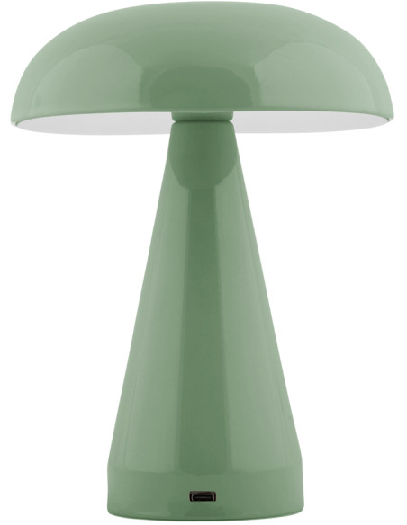Lampe de table LED rechargeable vert sauge 20,5 cm Rachel