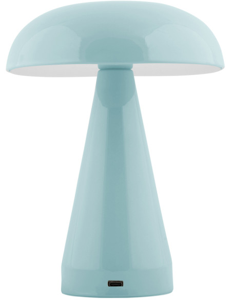 Lampe de table LED rechargeable bleu ciel 20,5 cm Rachel