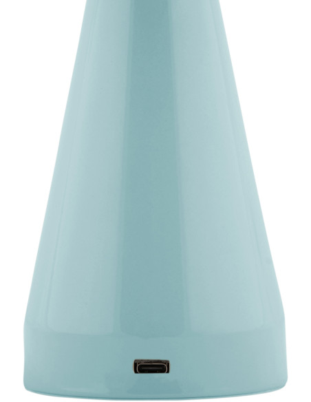 Lampe de table LED rechargeable bleu ciel 20,5 cm Rachel