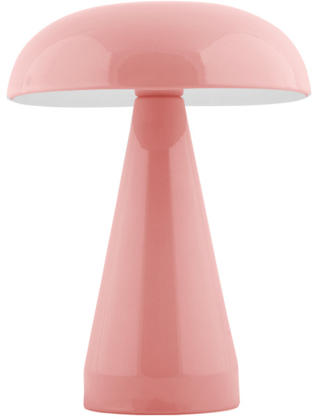 Lampe de table LED rechargeable rose poudré 20,5 cm Rachel