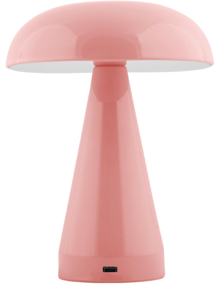 Lampe de table LED rechargeable rose poudré 20,5 cm Rachel