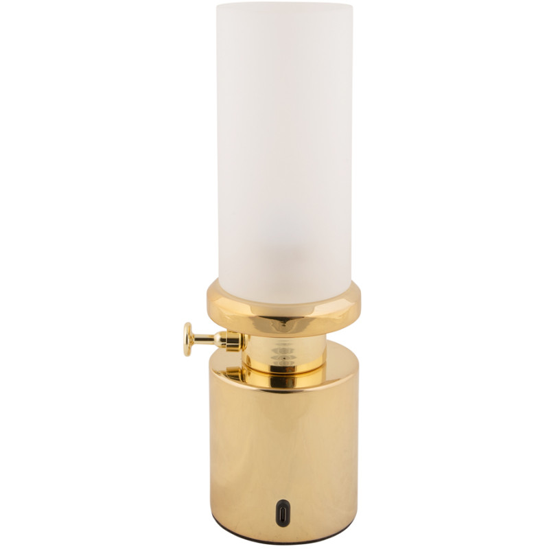 Lampe de table LED rechargeable dorée...
