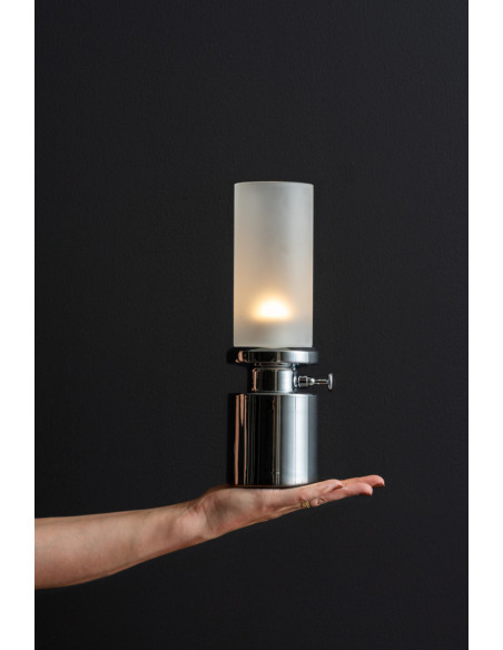 Lampe de table LED rechargeable chrome 29,5 cm Camp