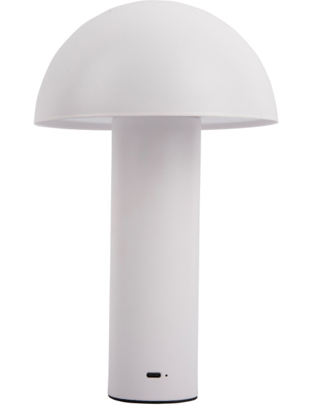 Lampe de table LED rechargeable blanche en fer 24,5 cm Fuego