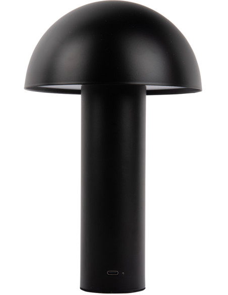 Lampe de table LED rechargeable fer noir mat 24,5 cm Fuego