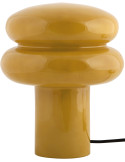 Lampe à poser verre jaune ocre 24 cm Incesante