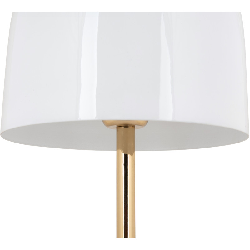 Lampe à poser marbre blanc et métal...