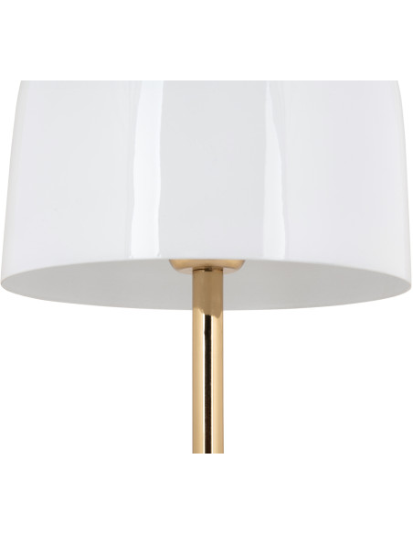 Lampe à poser marbre blanc et métal doré 50 cm Manta