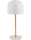 Lampe à poser marbre blanc et métal doré 50 cm Manta