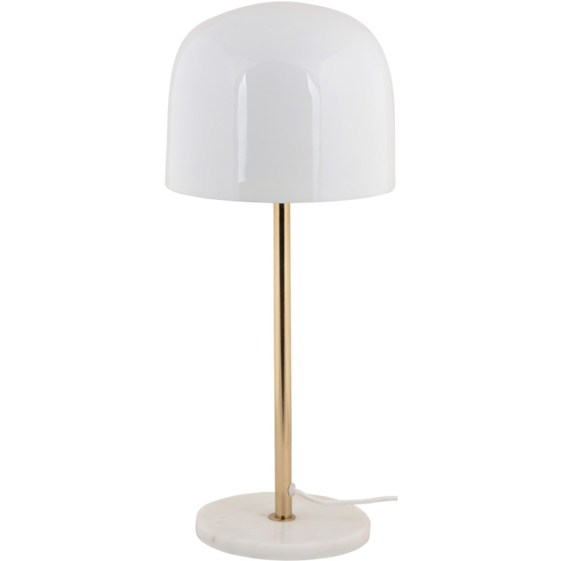 Lampe à poser marbre blanc et métal...