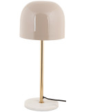 Lampe à poser marbre gris chaud doré 50 cm Manta