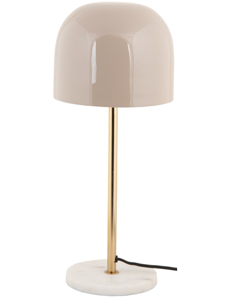 Lampe à poser marbre gris chaud doré 50 cm Manta