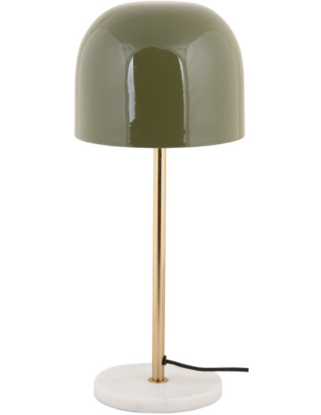 Lampe à poser vert olive marbre et doré 50 cm Manta