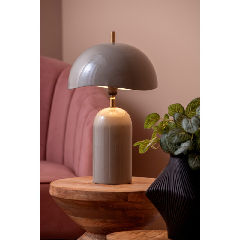 Lampe à poser champignon gris taupe...